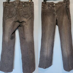 Escada Womens Straight Leg Grey Jeans Size 42 Waist 34